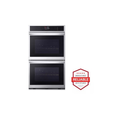 Lg LG 9.4cu. ft. Smart Stainless Steel Double Wall Oven with Convection and Air Fry - ThinQ Technology WDEP9423F
